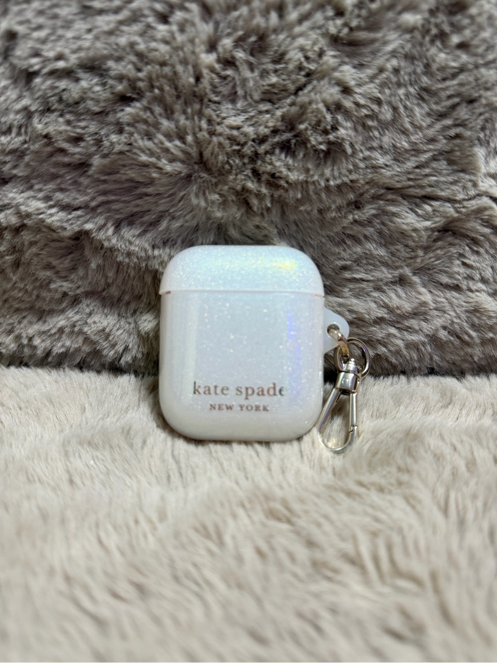kate spade New York Pink Boxed Glitter AirPods Case